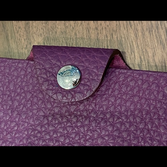 Hermes Ulysse Mini notebook cover in purple Togo leather. With box and ribbon. - Picture 6 of 10